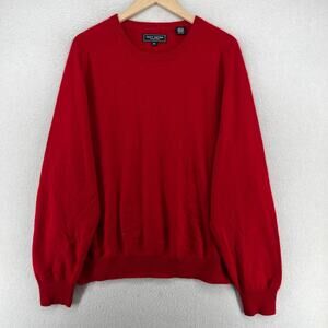 NAVY CUTTER Sweater Womens XL Pure Cashmere Jumper Pullover Red HK VTG